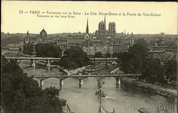 Panorama On The Seine River Paris France