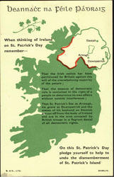When Thinking Of Ireland On St. Patrick's Day Remember Postcard