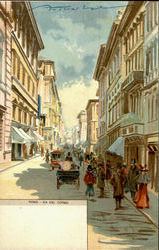 Roma Via Del Corso Postcard