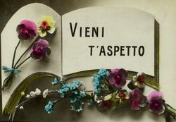 Vieni T'Aspetto Italy Postcard Postcard