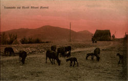 Tramonto Sui Monti Albani Roma, Italy Postcard Postcard