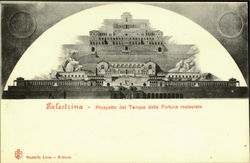 Talastrina Prospetto Del Tempio Della Fortuna Restaurato Italy Postcard Postcard