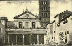 Chiesa Di S. Cecilia Facciata Roma, Italy Postcard Postcard