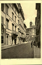 Via Condotti E Scalinata Di Spagna Postcard