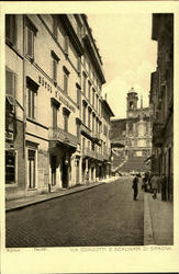 Via Condotti E Scalinata Di Spagna Roma, Italy Postcard Postcard