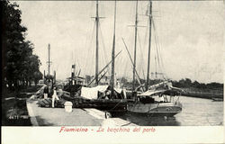Fiumicino La Banchina Del Porto Postcard