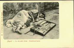 La Vita Nelle Strade Venditrice Di Cerint Postcard