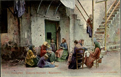 Costume Siciliano Ricamatrici Postcard