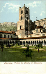 Veduta del Chiostro Col Campanile Monreale, Italy Postcard Postcard