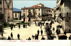 Piazza E Via Principale Monreale, Italy Postcard Postcard