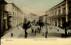Municipio Piazza E Camera Di Commercio Messina, Italy Postcard Postcard