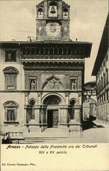 Arezzo - Palazzo Della Fraternita Ora Dei Tribunali XIV E XV Secolo Italy Postcard Postcard