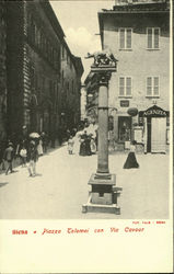 Piazza Tolomei Con Via Cavour Postcard