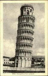 Campanile O Torre Pendente Postcard