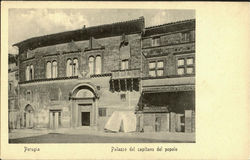 Palazzo Del Capitano Del Popolo Perugia, Italy Postcard Postcard