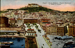 Porto Militare Piazza Municipio E Castel S. Elmo Postcard