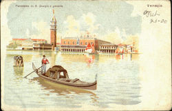 Panorama Da S. Giorgio E Gondola Postcard