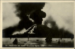 Vesuvio Dal Mare Eruzione Aprile 1906 Postcard