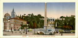 Piazza Del Popolo E Veduta Del Pincio Postcard