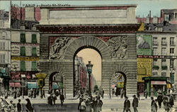 Porte St. Mastin Paris, France Postcard Postcard