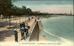 Le Rem blai Du Boulevard De L'Ocean Postcard