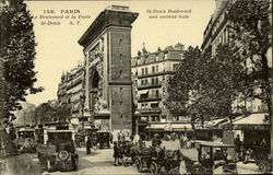 St - Denis Boulevard And Ancient Gate Postcard