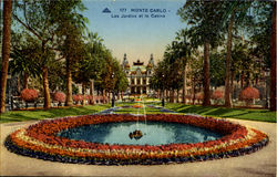 Les Jardins et Le Casino Postcard