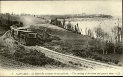 The StartingOf The Tram And General View Postcard