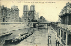 Petit Bras De La Seine Pris Du Pont Saint Michel Postcard