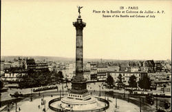 Square Of The Bastille And Column Of July Postcard
