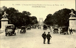 Champs Elysees Avenue Postcard