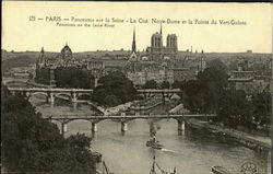 Panorama On The Seine River Paris, France Postcard Postcard