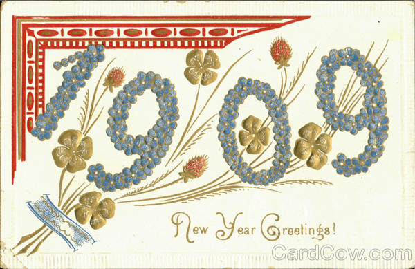 1909 New Years Greetings New Year's