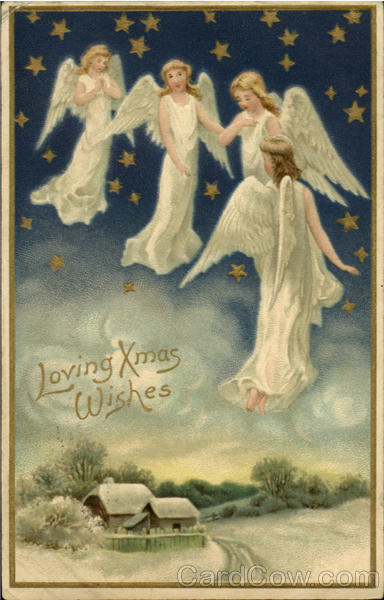 Loving Xmas Wishes Angels