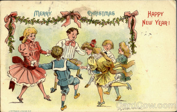 Merry Christmas Happy New Year Children