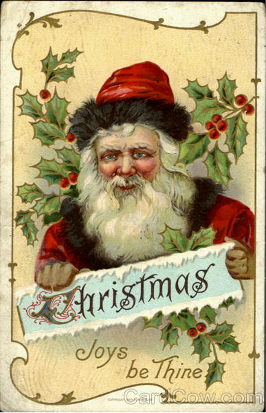 Christmas Joys Be Thine H. Wessler Santa Claus