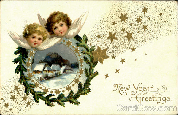 New Year Greetings Ellen Clapsaddle New Year's