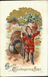 Hearty Thanksgiving Joys Postcard