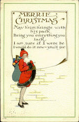 Merrie Christmas Postcard