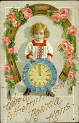 New Years Baby Agenda, KS Postcard Postcard