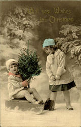 With Best Wishes For Christmas Postcard