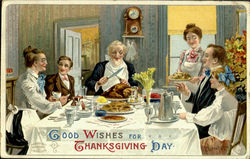 Good Wishes For Thanksgiving Day Postcard