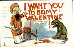 I Want You To Be My Valentine R. F. Outcault Postcard Postcard