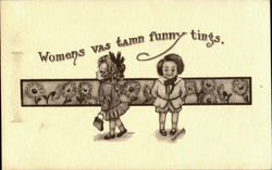 Womens Vas Tamn Funny Tings Postcard