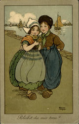 Bleibst Du Mir Treu? Dutch Children Postcard Postcard