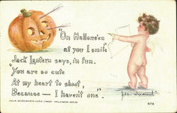 On Halloween's At You L Smile Postcard