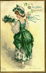 And Its Q The Green Shamrock St. Patrick's Day Postcard Postcard
