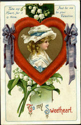 To My Sweet Heart Women Postcard Postcard