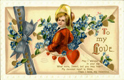 To My Love Children Postcard Postcard