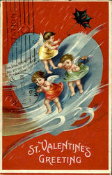 St. Valentine's Greeting Children Postcard Postcard